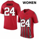 NCAA Ohio State Buckeyes Women's #24 Malik Hooker Throwback Nike Football College Jersey SOB4645VN